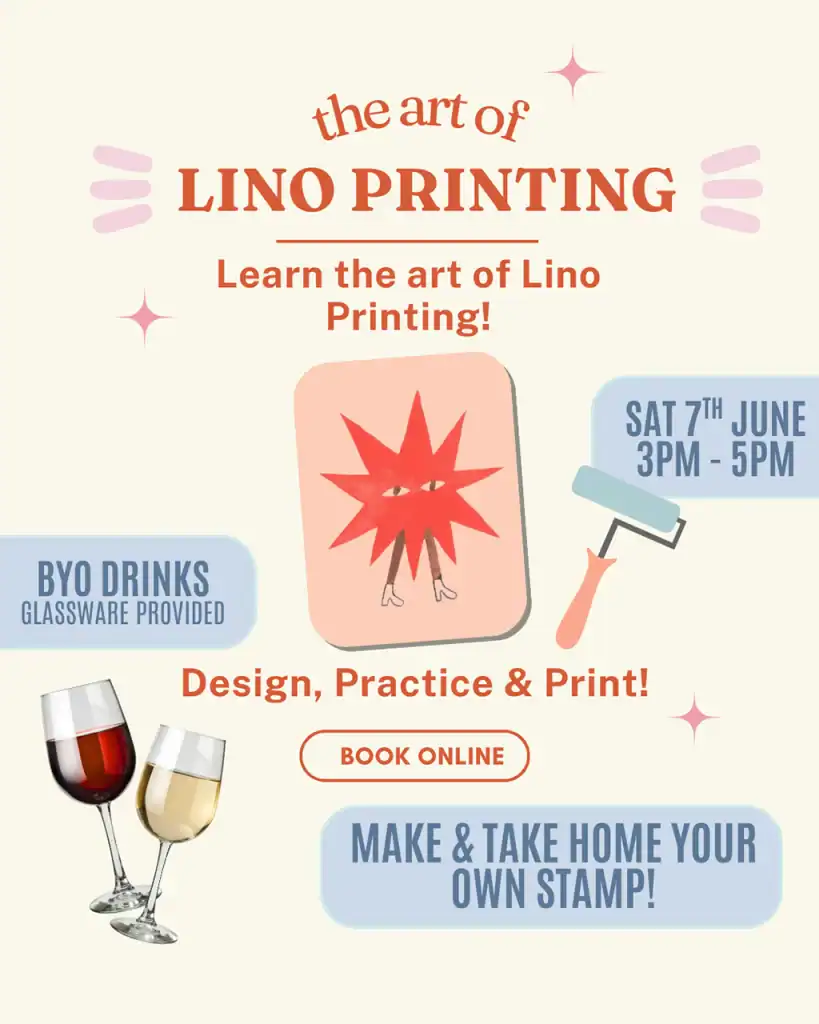 lino printing poster