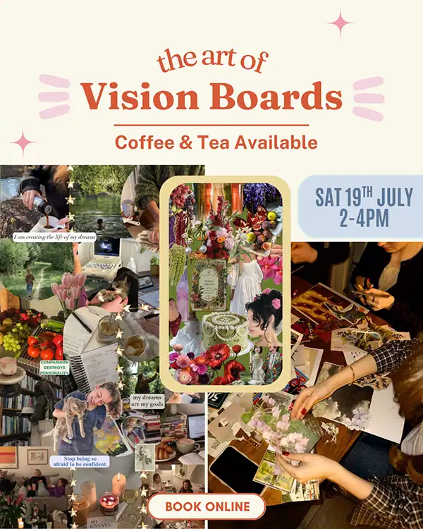 vision board collage night poster