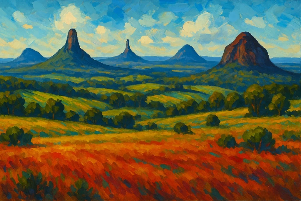 Acrylic Painting Sunshine Coast Poster