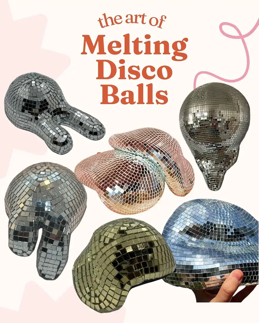 Melting Disco Balls Poster