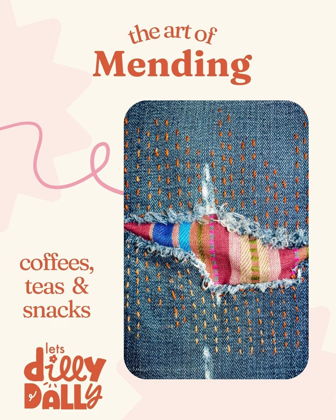 mending club event poster