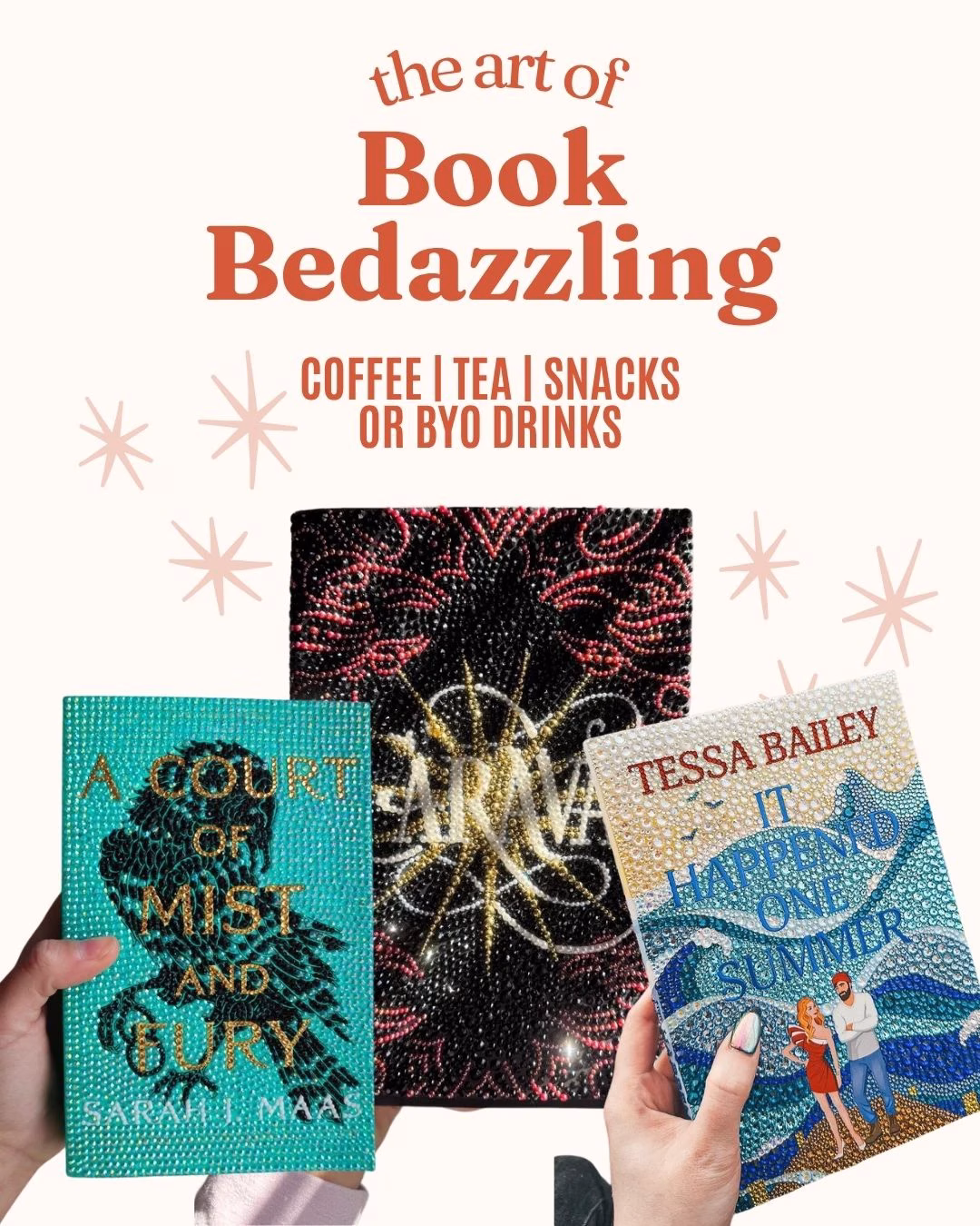 book bedazzling event poster