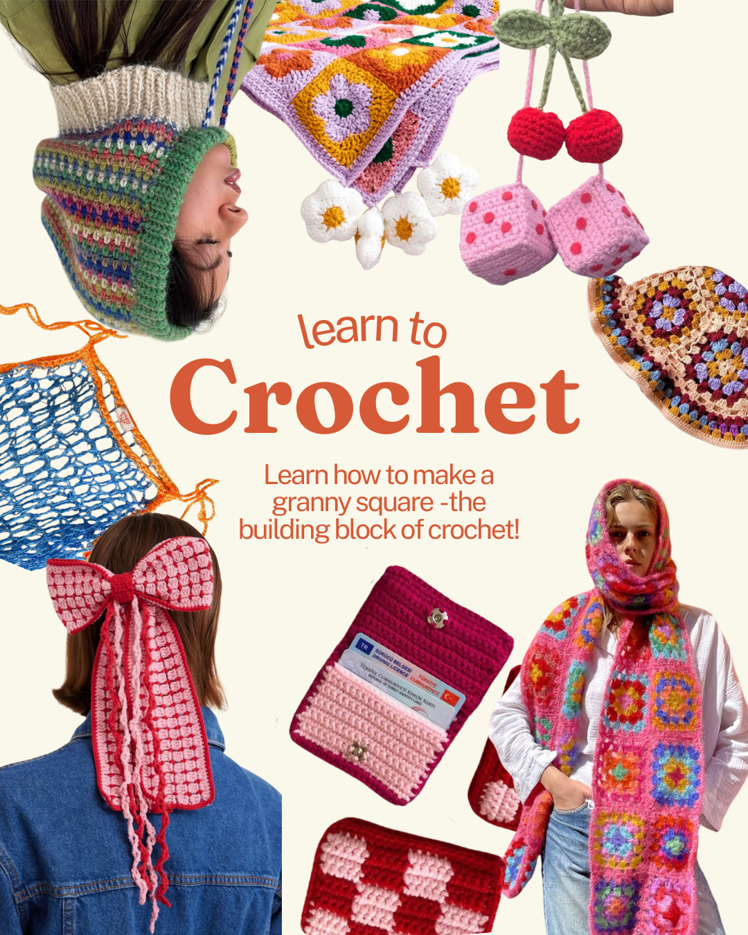 crochet for beginners poster