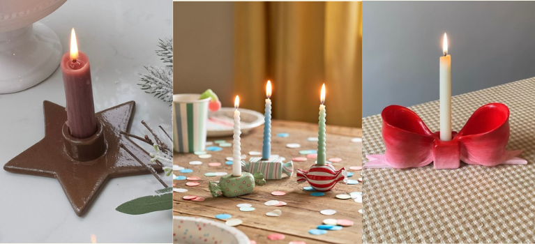 let's dilly dally christmas candle holders event poster