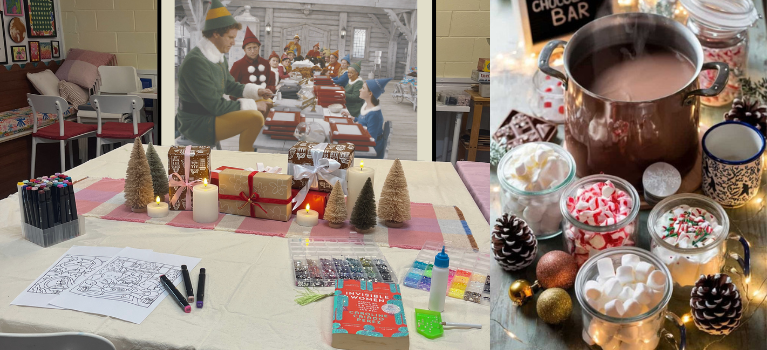 christmas craft & chill event poster